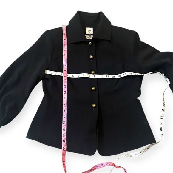 CABI Women's Black Abbott Brass Dome Button Front Blazer Jacket Size 6 - Picture 5 of 5